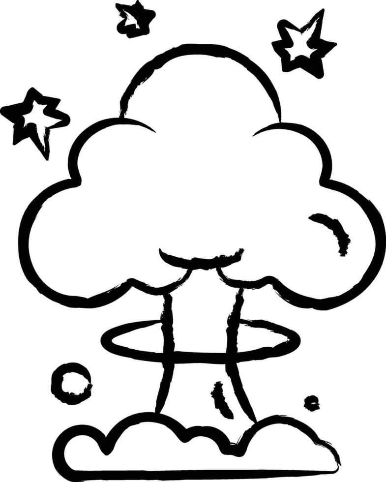 Explosion hand drawn vector illustration