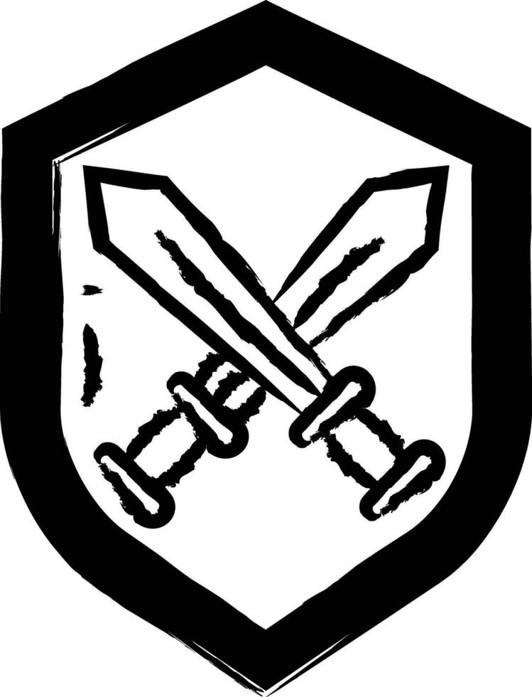 Shield hand drawn vector illustration