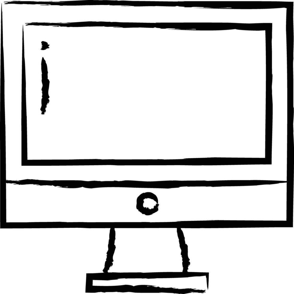 monitor mano dibujado vector ilustración