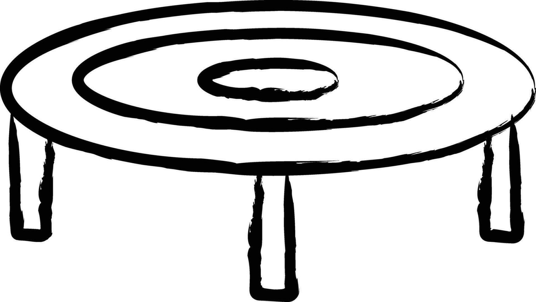 Trampolin hand drawn vector illustration