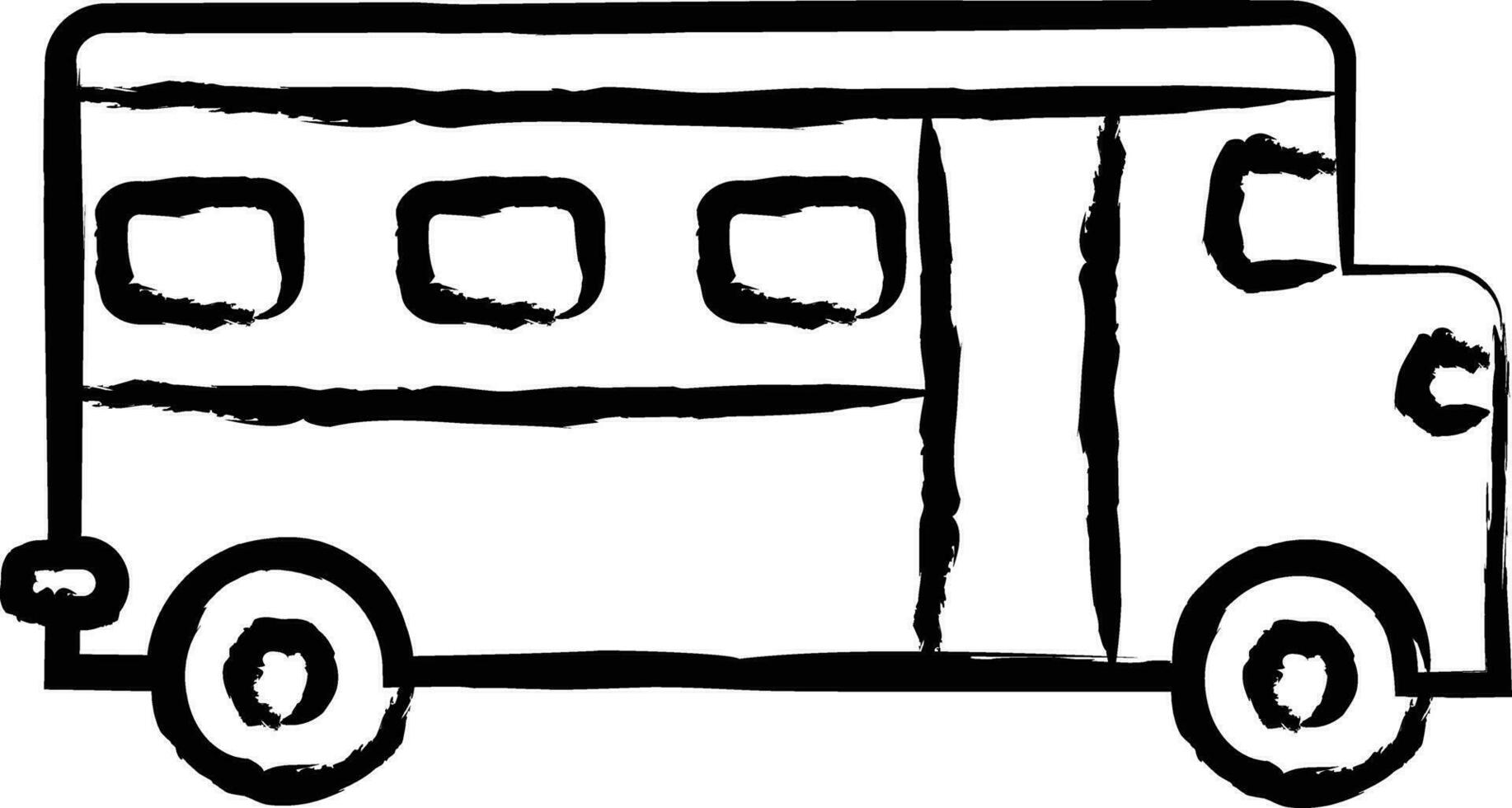School Bus hand drawn vector illustration