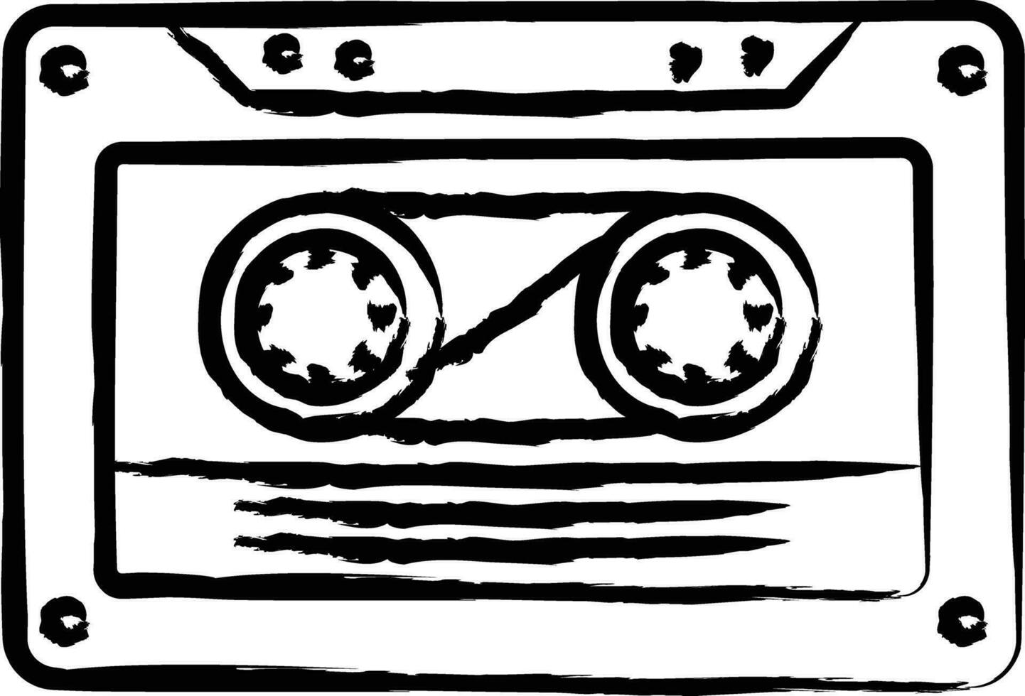 cassette hand drawn vector illustration