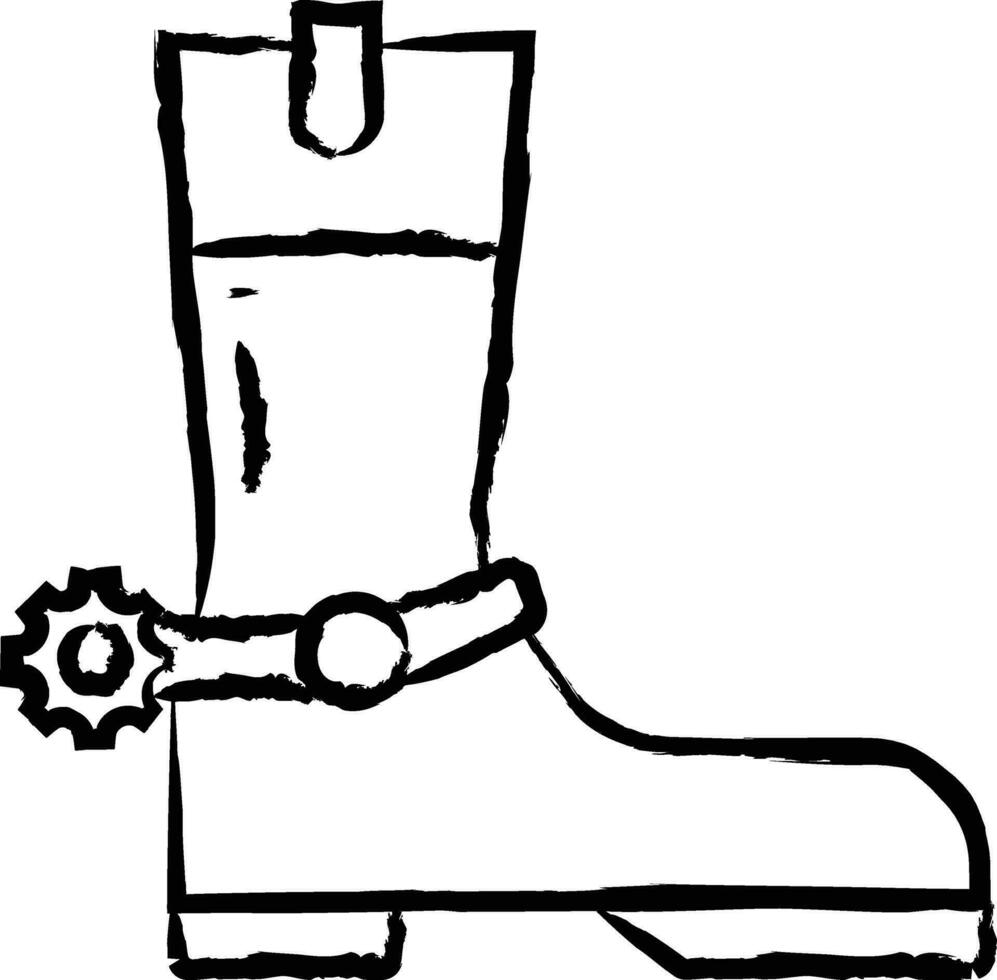 Boot hand drawn vector illustration