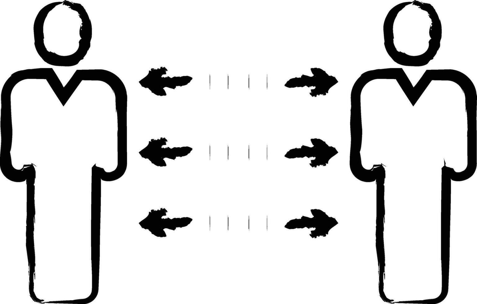 Distance hand drawn vector illustration
