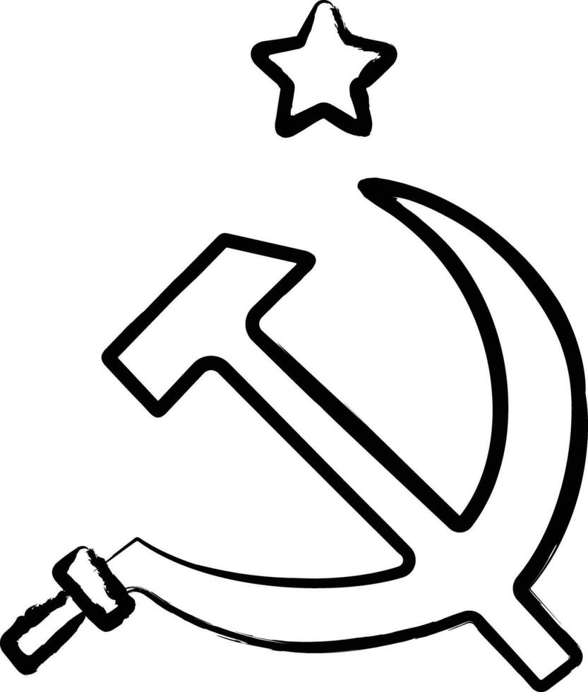comunismo mano dibujado vector ilustración