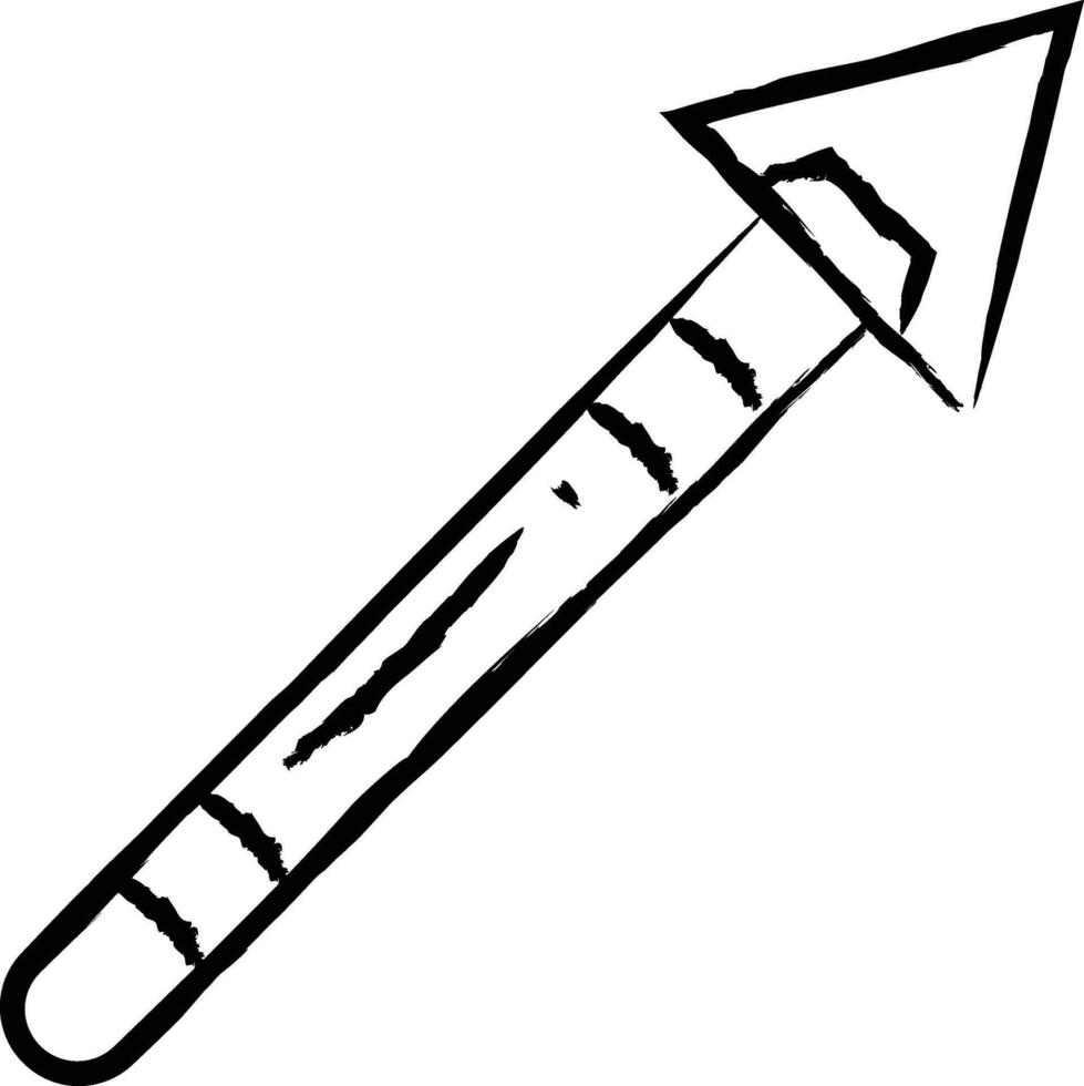 Spear hand drawn vector illustration