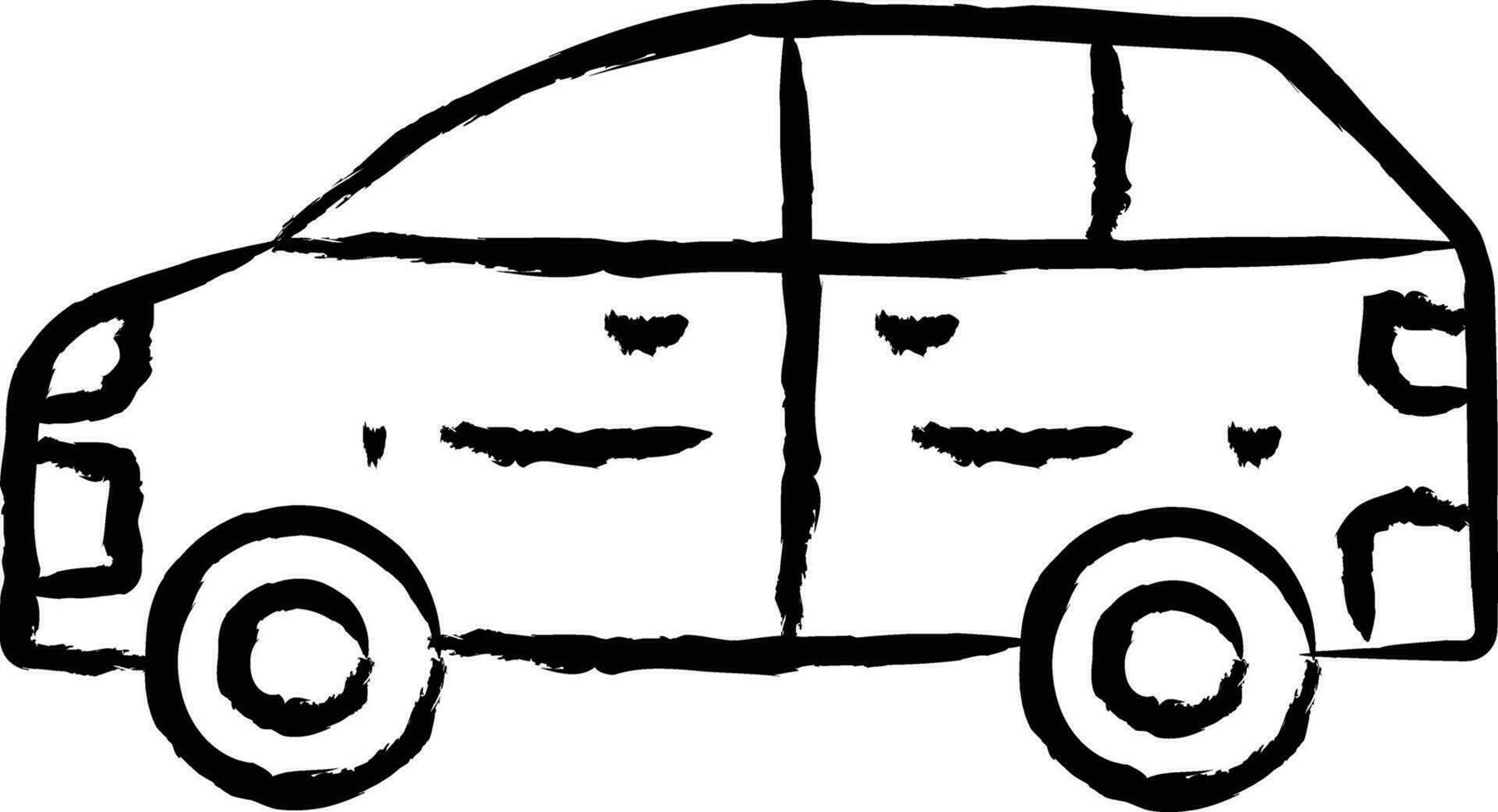 Car hand drawn vector illustration