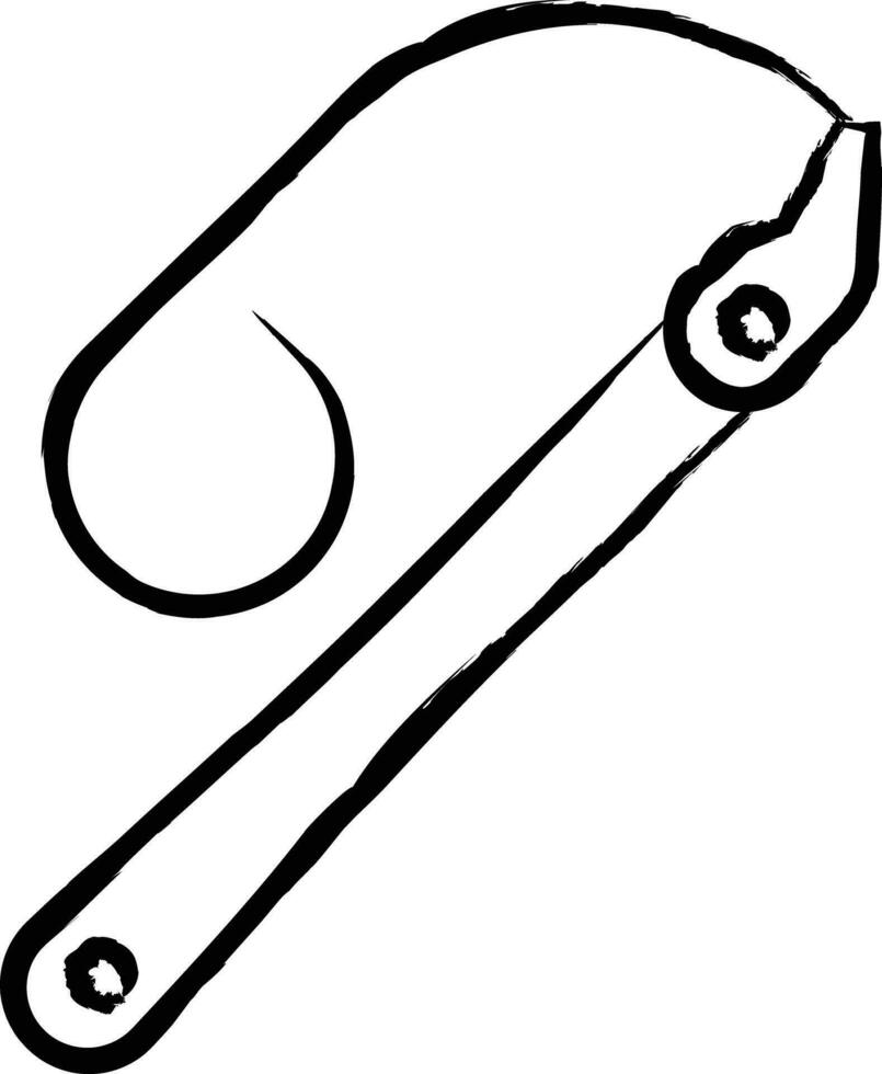 Strap wrench hand drawn vector illustration