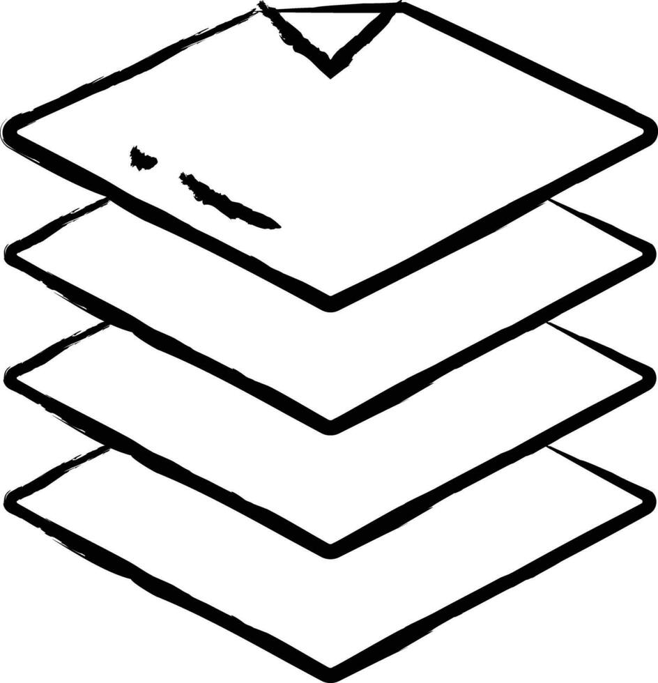 layers hand drawn vector illustration