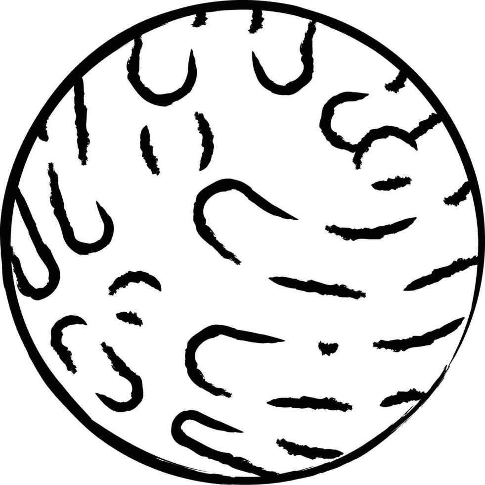 Mercury planet hand drawn vector illustration