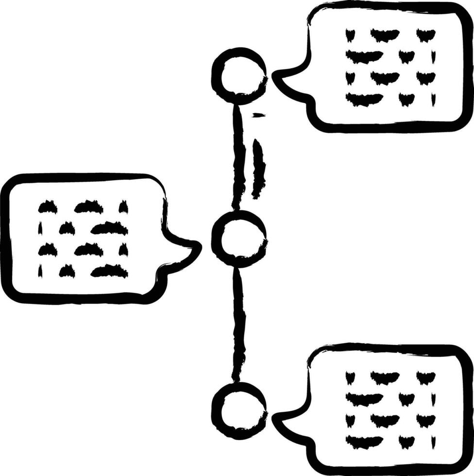 Timeline Chat hand drawn vector illustration