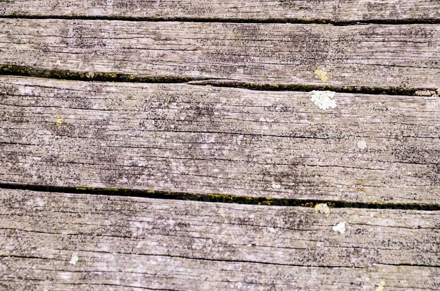 a close up of a wooden plank with some cracks photo