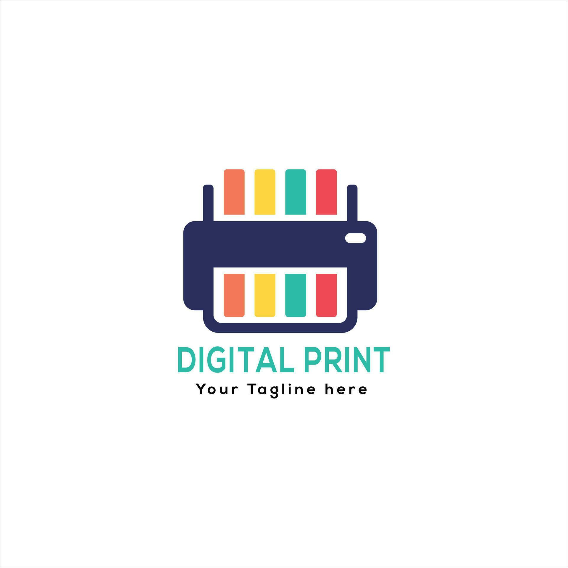 Digital Print media logo design 35502659 Vector Art at Vecteezy