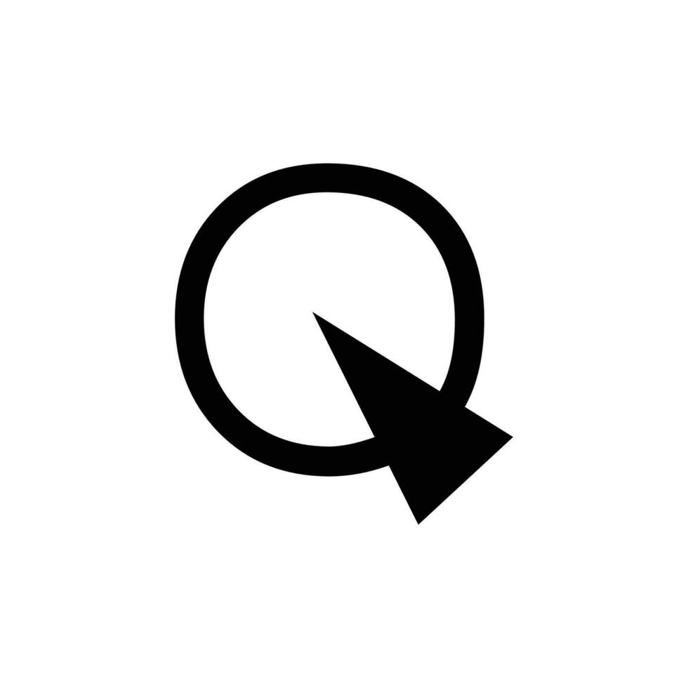 Q typography vector monogram illustration.