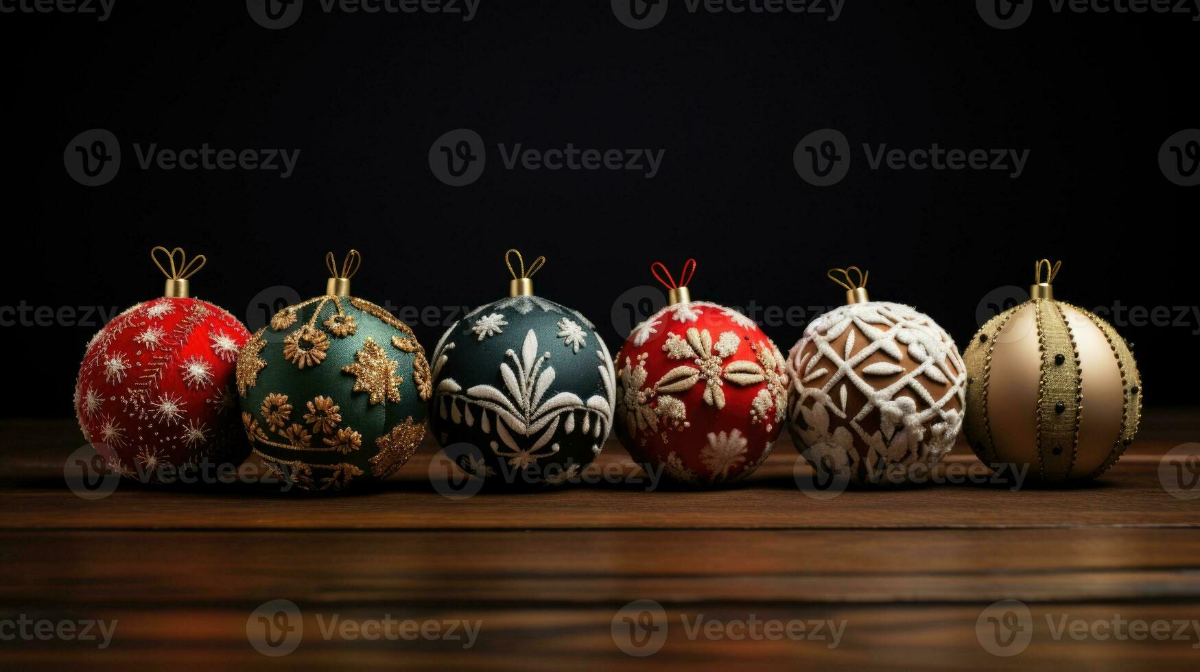 AI generated Christmas ornaments decoration photo