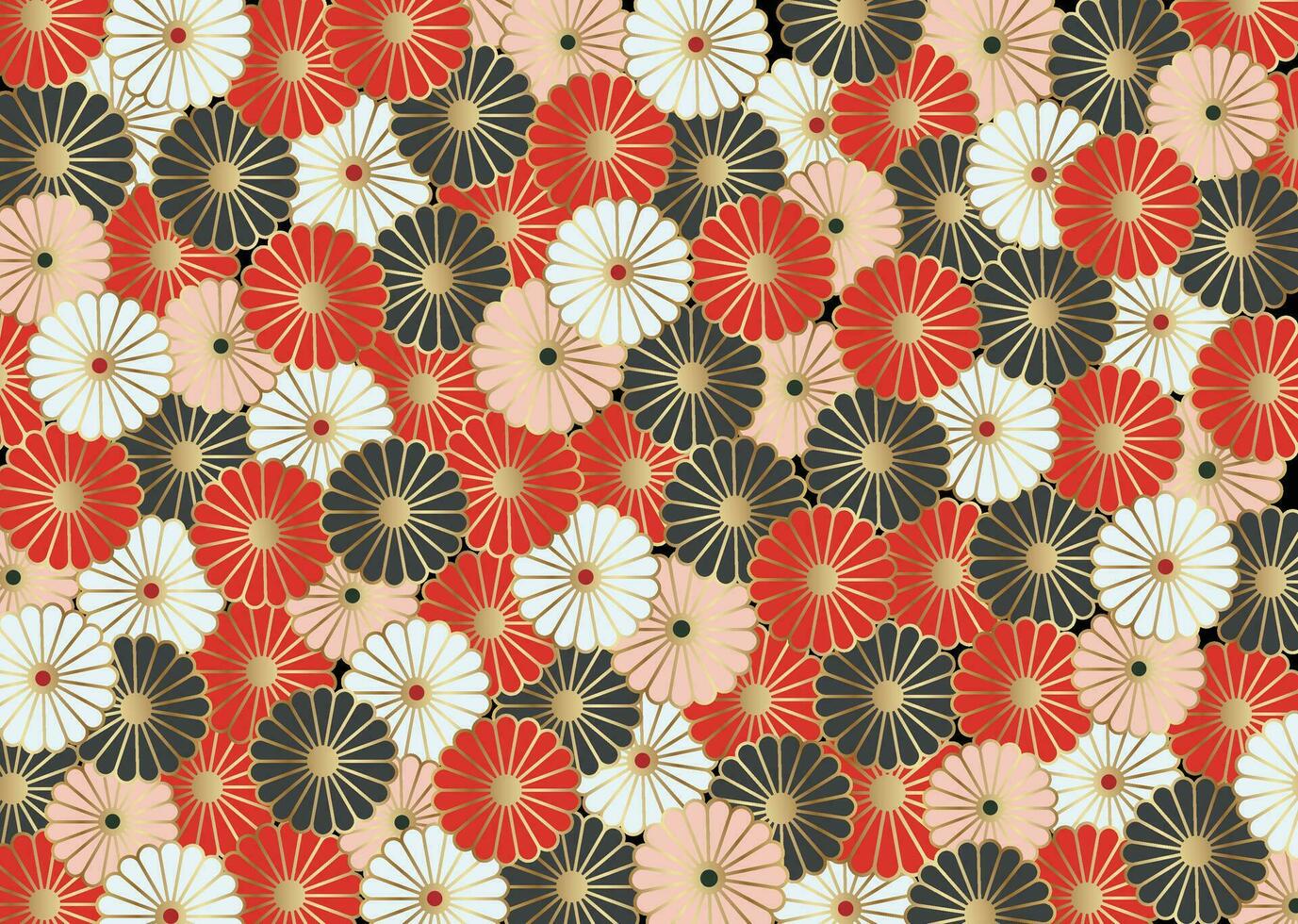 Japanese style pattern background or cover design. vector