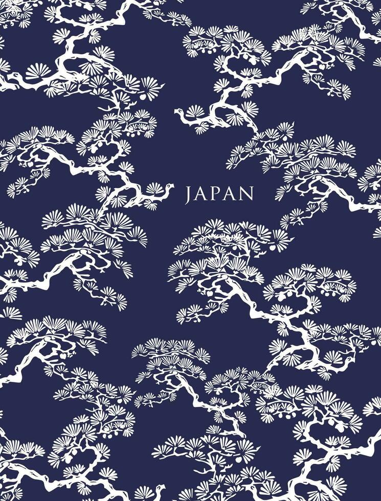 Japanese style pattern background or cover design. vector