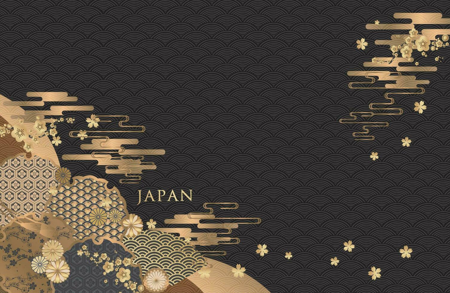 japonés estilo modelo antecedentes o cubrir diseño. vector