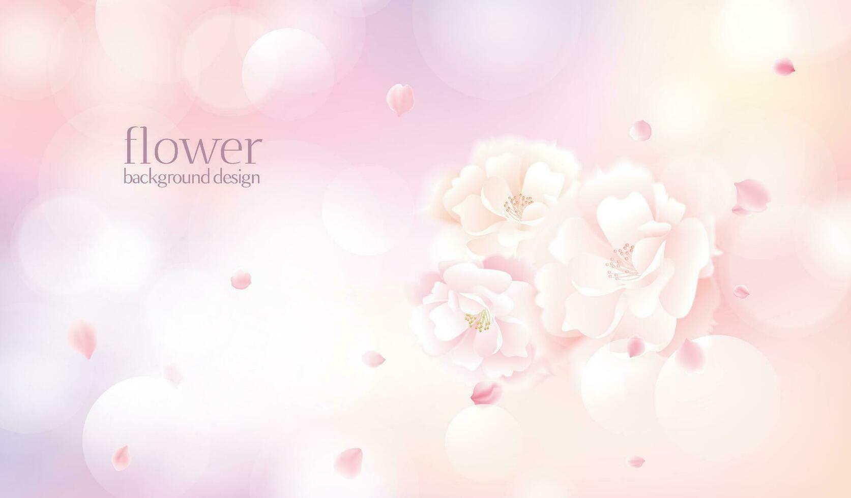 Romance rose flower background design. vector