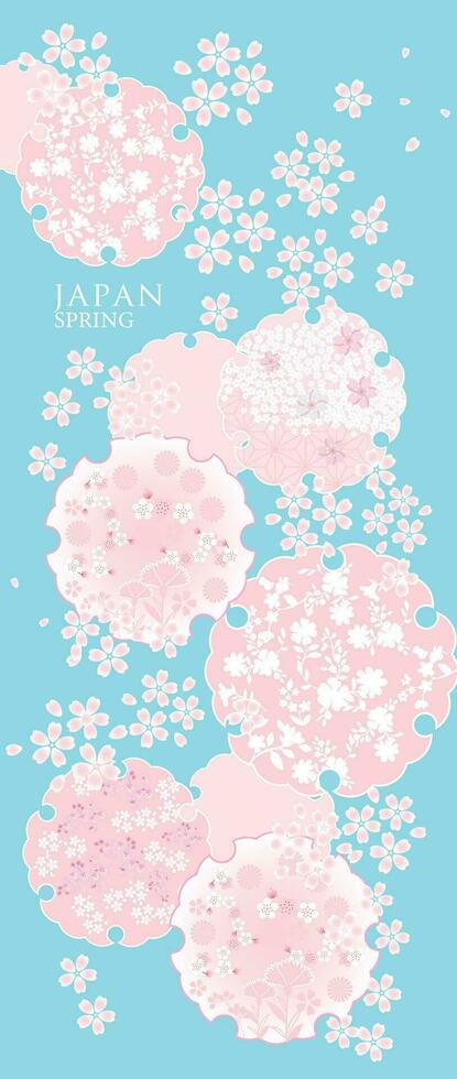 Japanese style pattern background or cover design. vector