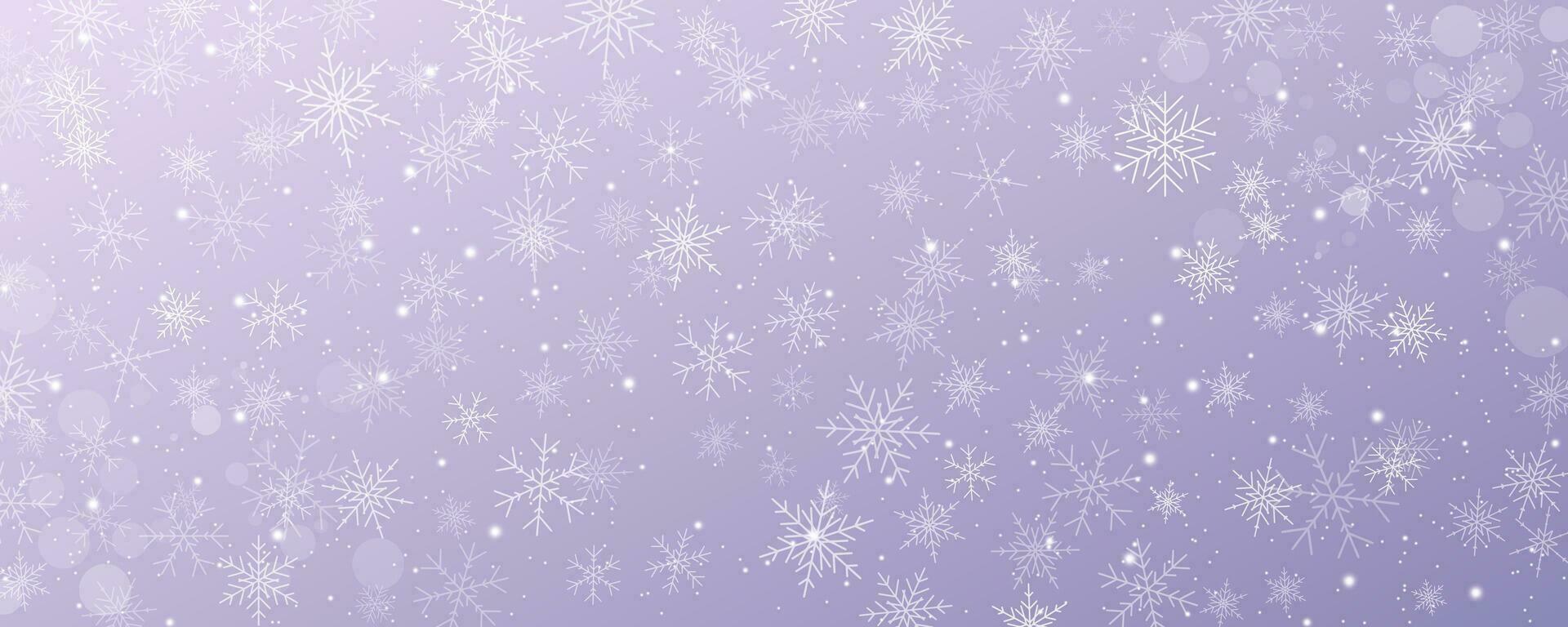 Navidad Nevado antecedentes. frío rosado invierno cielo. vector hielo tormenta de nieve en degradado textura con copos festivo nuevo año tema para temporada rebaja fondo de pantalla.