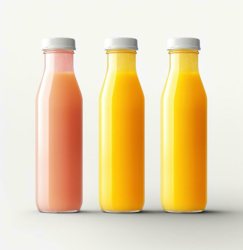 AI generated juice bottle mockup, photo