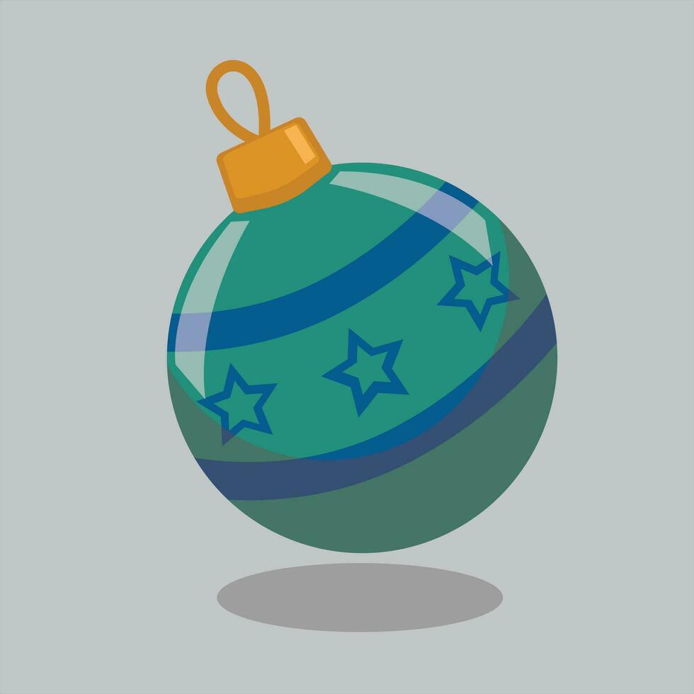 A Christmas Ball,Wave Line Christmas Ball with Yellow, Pink, Blue and Green Colors vector