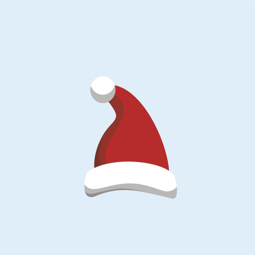 Clásico Papa Noel claus barba, varios Papa Noel claus sombreros, santa sombrero icono vector