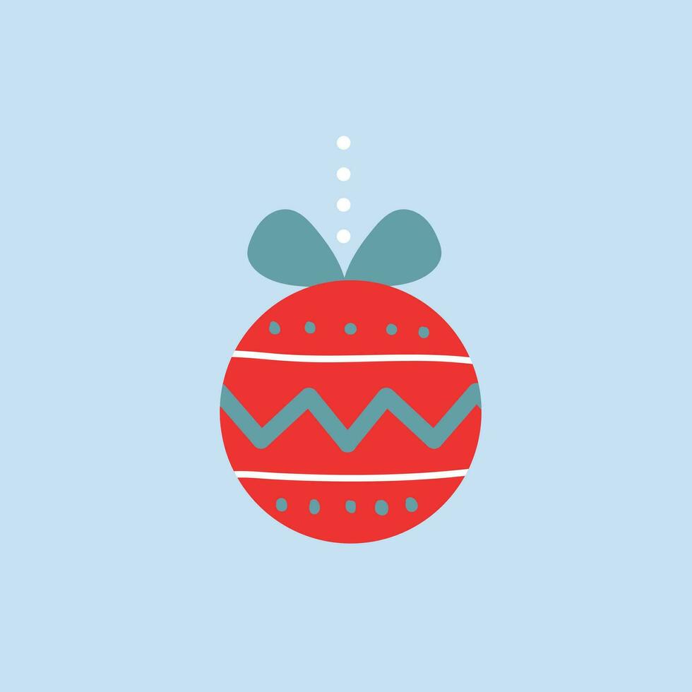 merry christmas ball hanging decoration vector