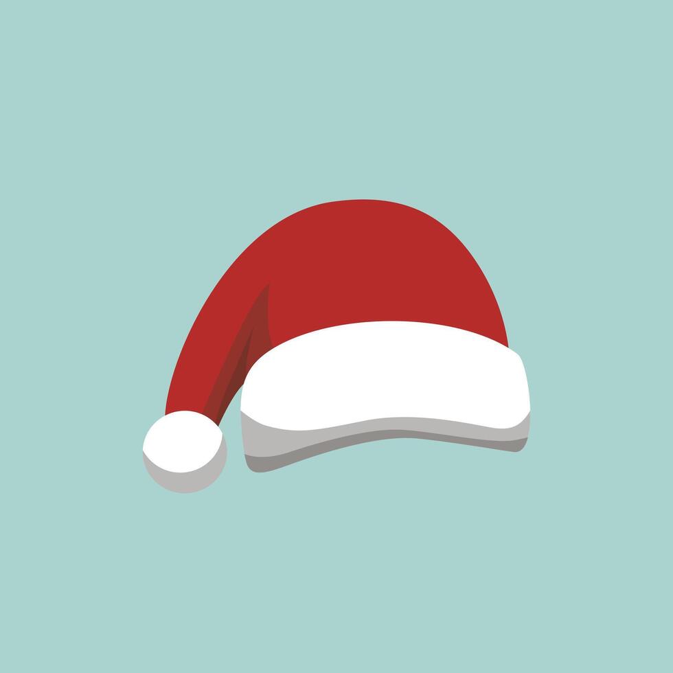 Clásico Papa Noel claus barba, varios Papa Noel claus sombreros, santa sombrero icono vector