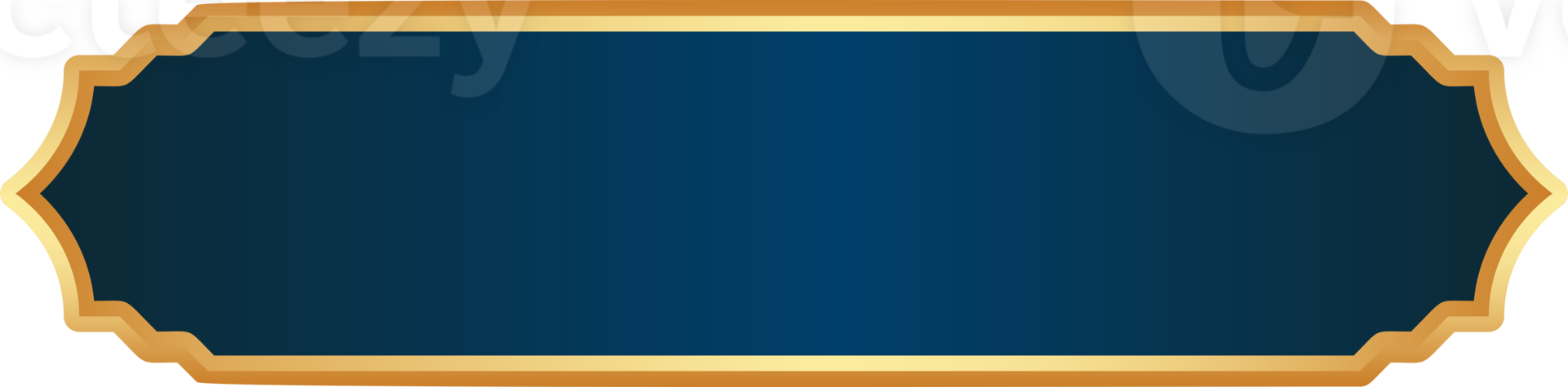 islamique Ramadan d'or Cadre. arabe conception avec turc ornement et bleu Contexte. arabesque ruban autocollant pour étiquette bannière et vente prospectus. png