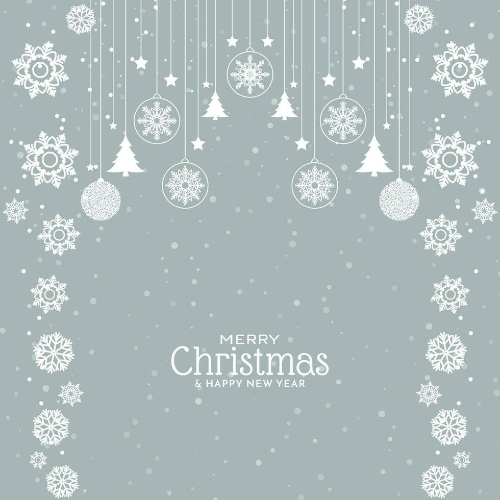 Merry Christmas festival decorative greeting card background vector