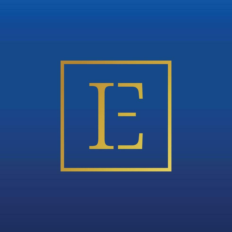 IE Square Letter Logo with square shape Design vector