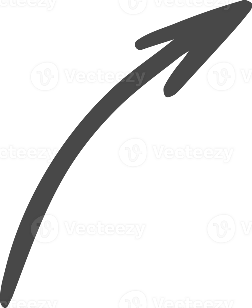 Doodle arrow. Hand drown lines and curve scribbles. Sketch of abstract pointer in different shape png