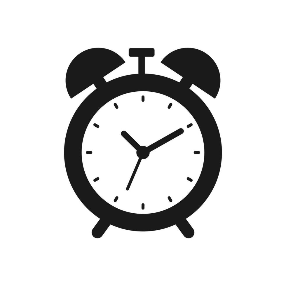 Alarm clock icon isolated on white background. Vector illustration