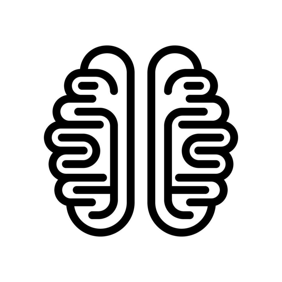 Brain icon isolated on white background. Vector illustration