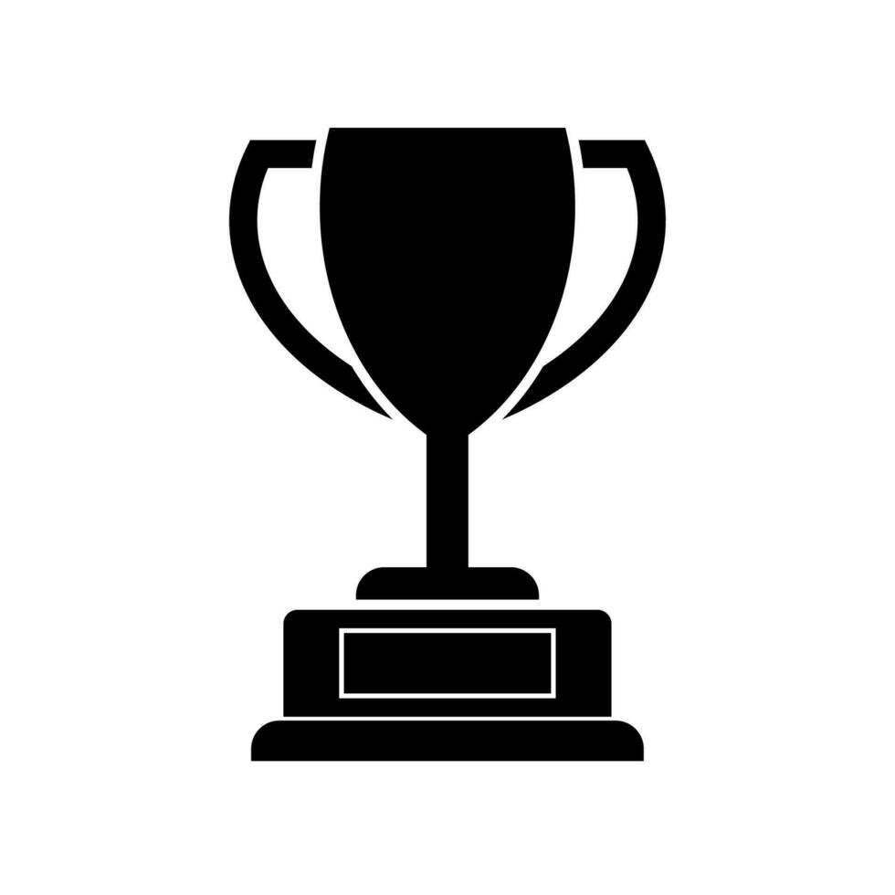 Champions cup award icon isolated on white background. Winner trophy vector illustration