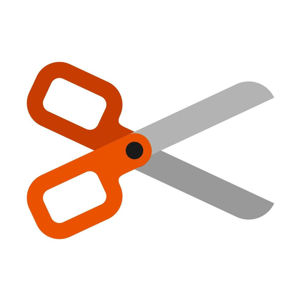 Scissors icon in flat style isolated on white background. Vector illustration