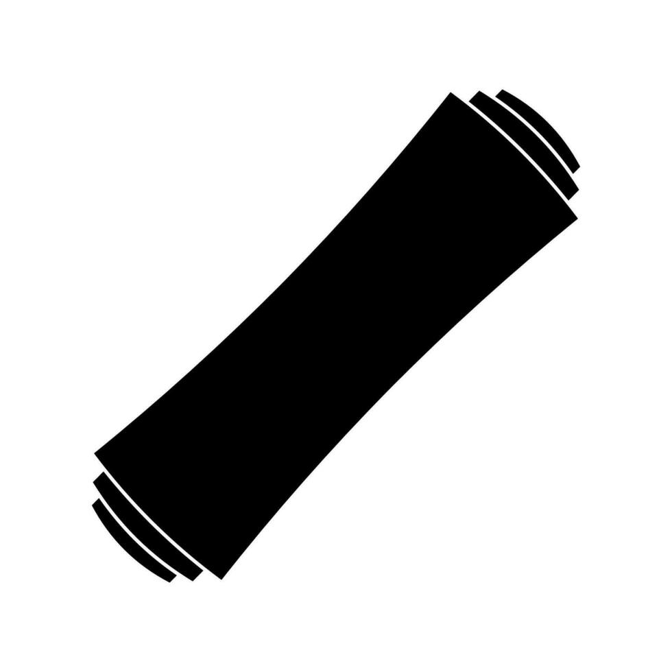 Rolled up scroll paper icon isolated on white background. vector