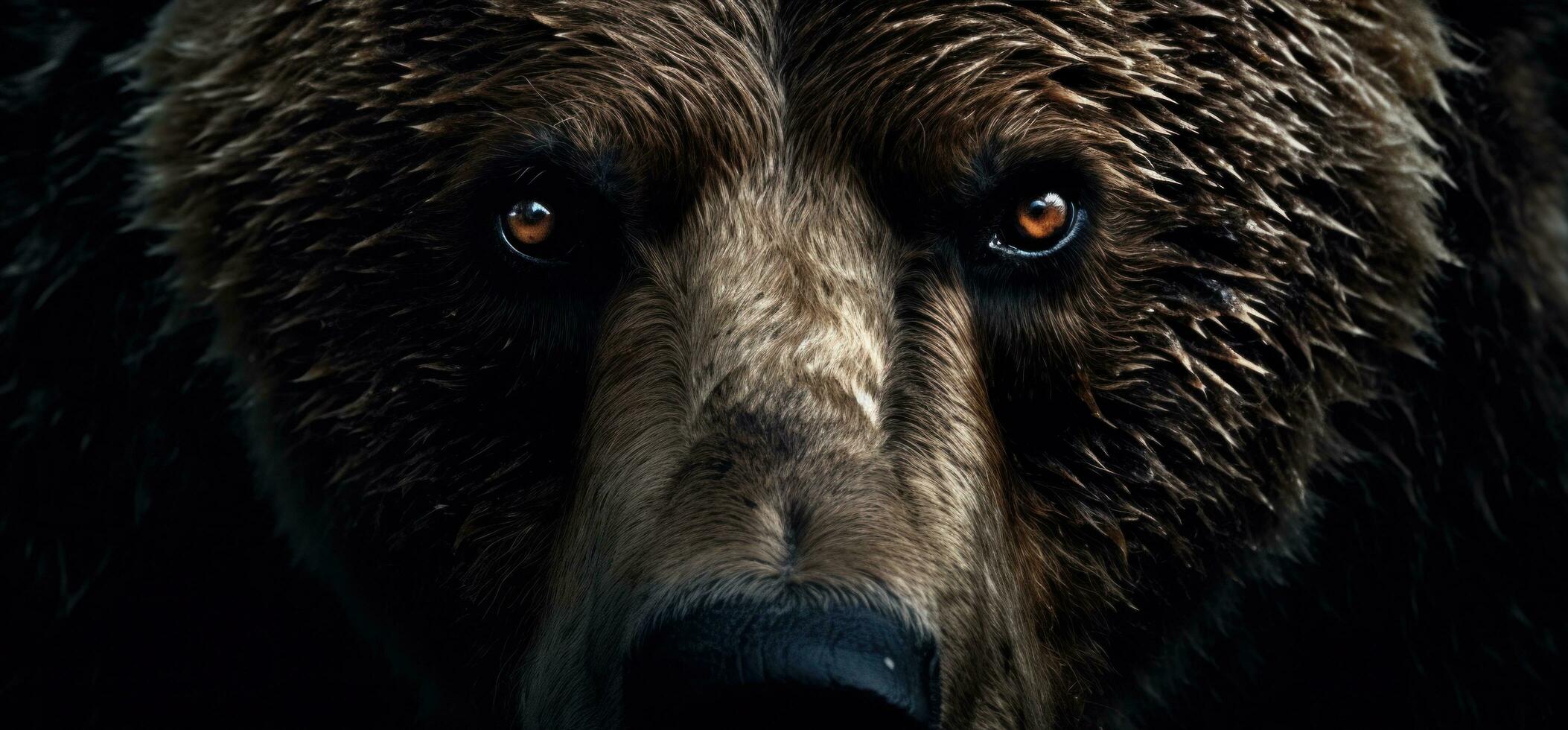 AI generated grizzly bear head photo