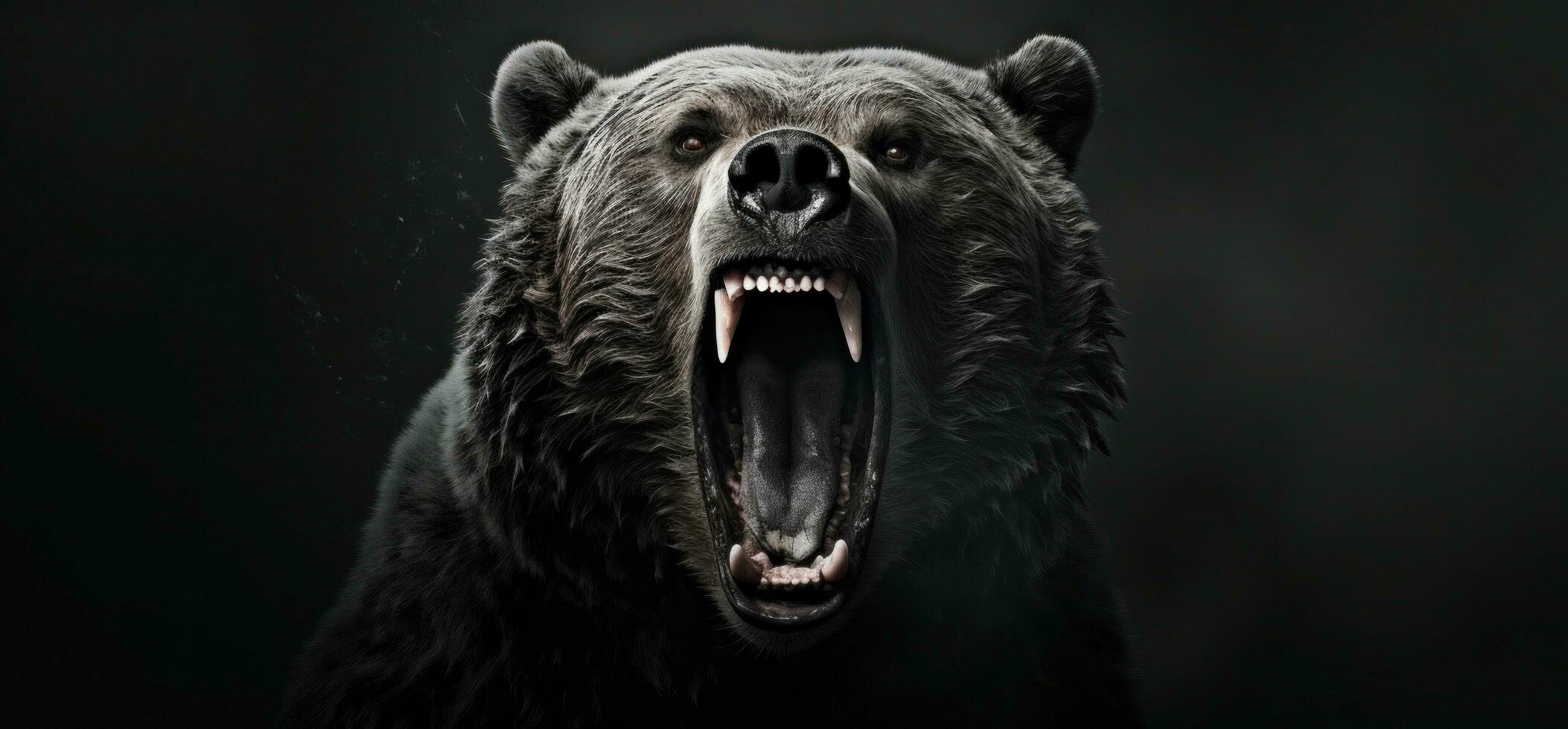 AI generated grizzly bear head photo