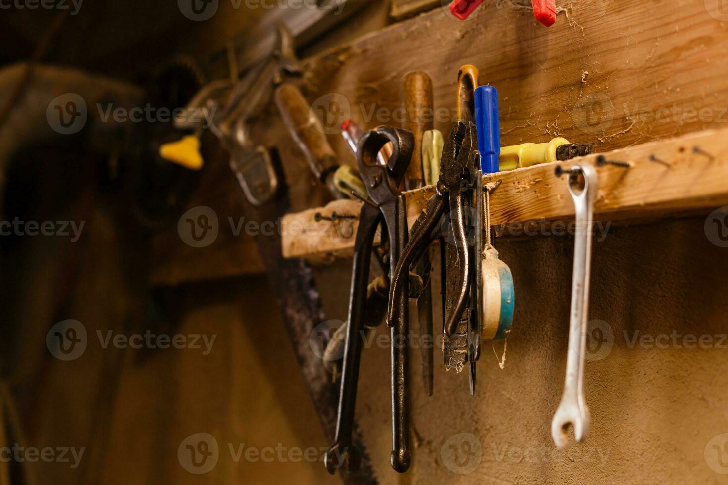 old garage full of tools and stuff photo