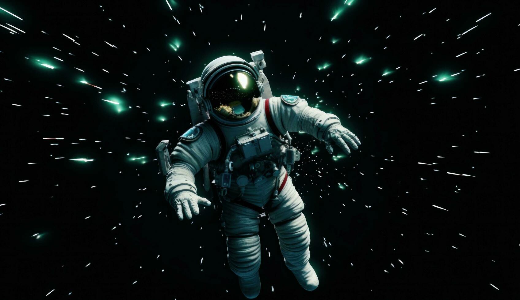 AI generated an astronaut going out into outer space photo