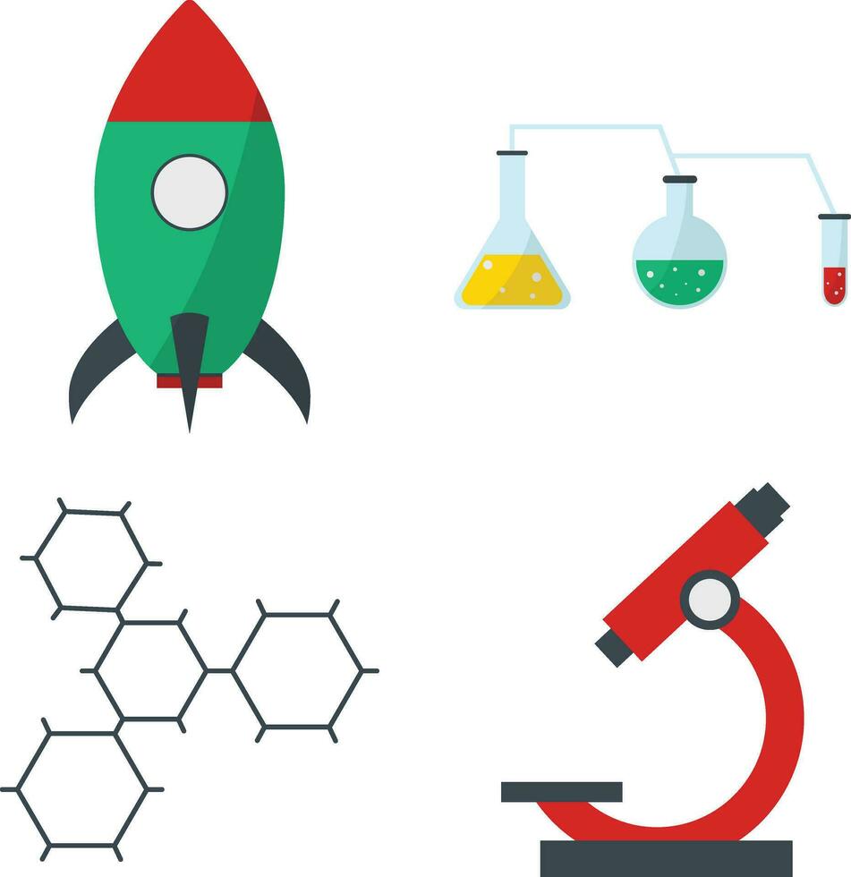 Collection of STEM Day. With Cartoon Design Style. Isolated Vector Icon.