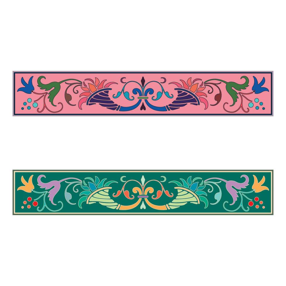 retro diseño original floral Clásico emblemas pizarra conjunto aislado vector