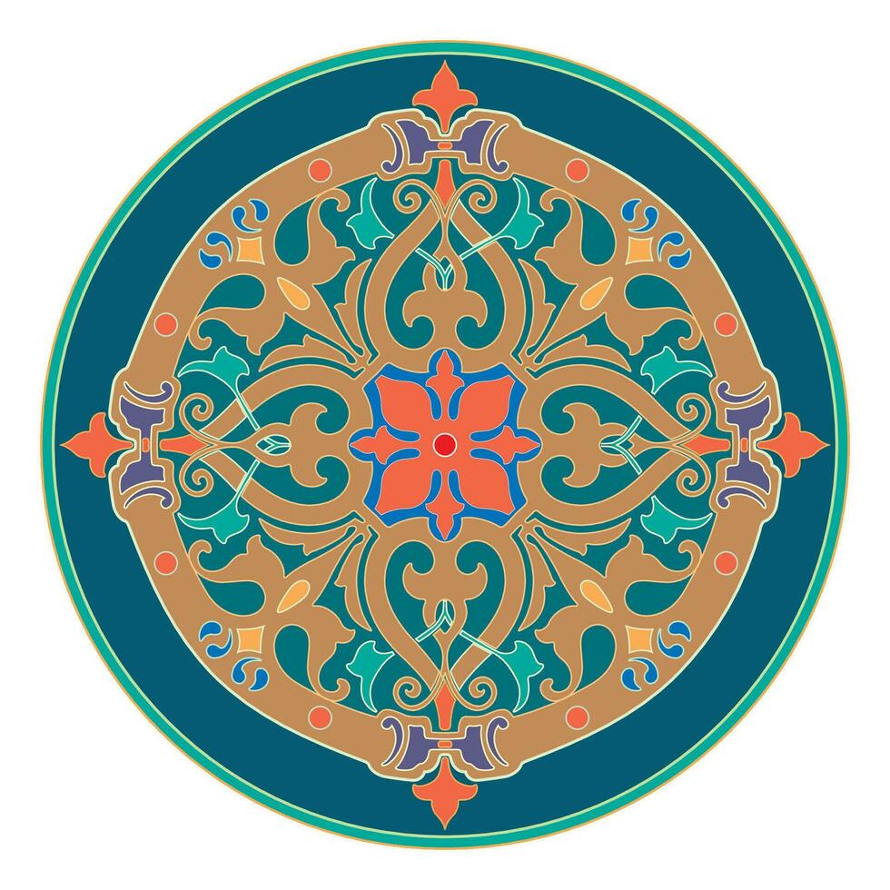 decorativo arabesco y ornamental mandala símbolos conjunto aislado vector