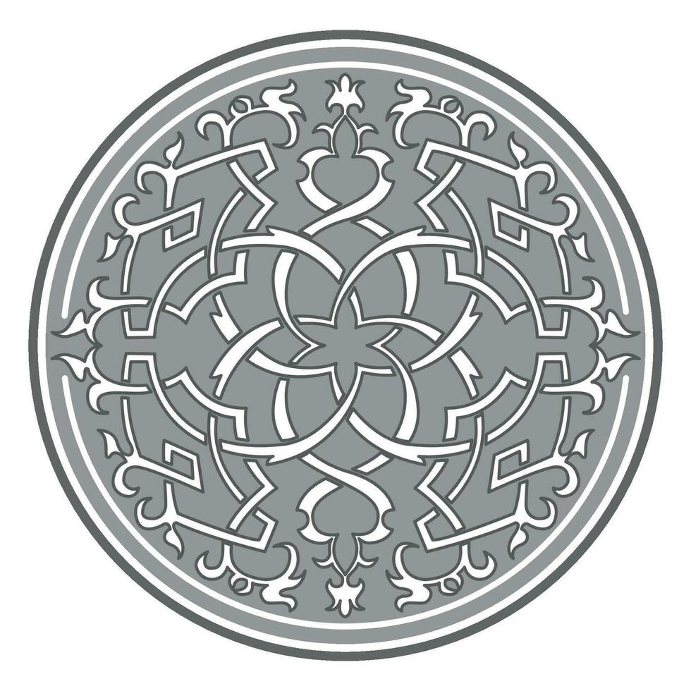 Decorative arabesque and ornamental mandala symbols set isolated vector