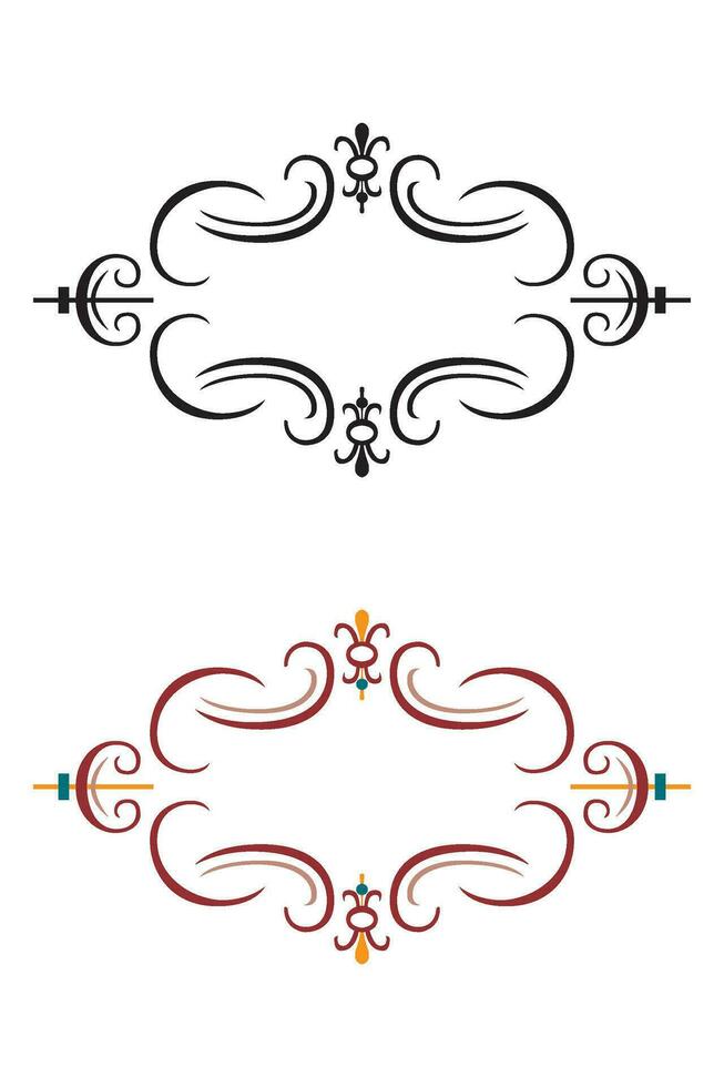 Hand drawn horizontal banners set with retro style ribbons decoration elements isolated vector illustration