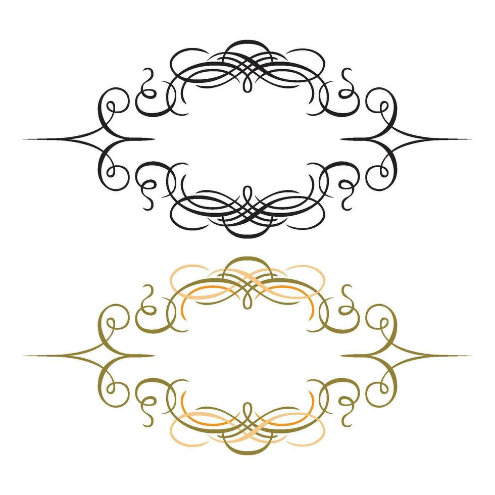 Hand drawn horizontal banners set with retro style ribbons decoration elements isolated vector illustration