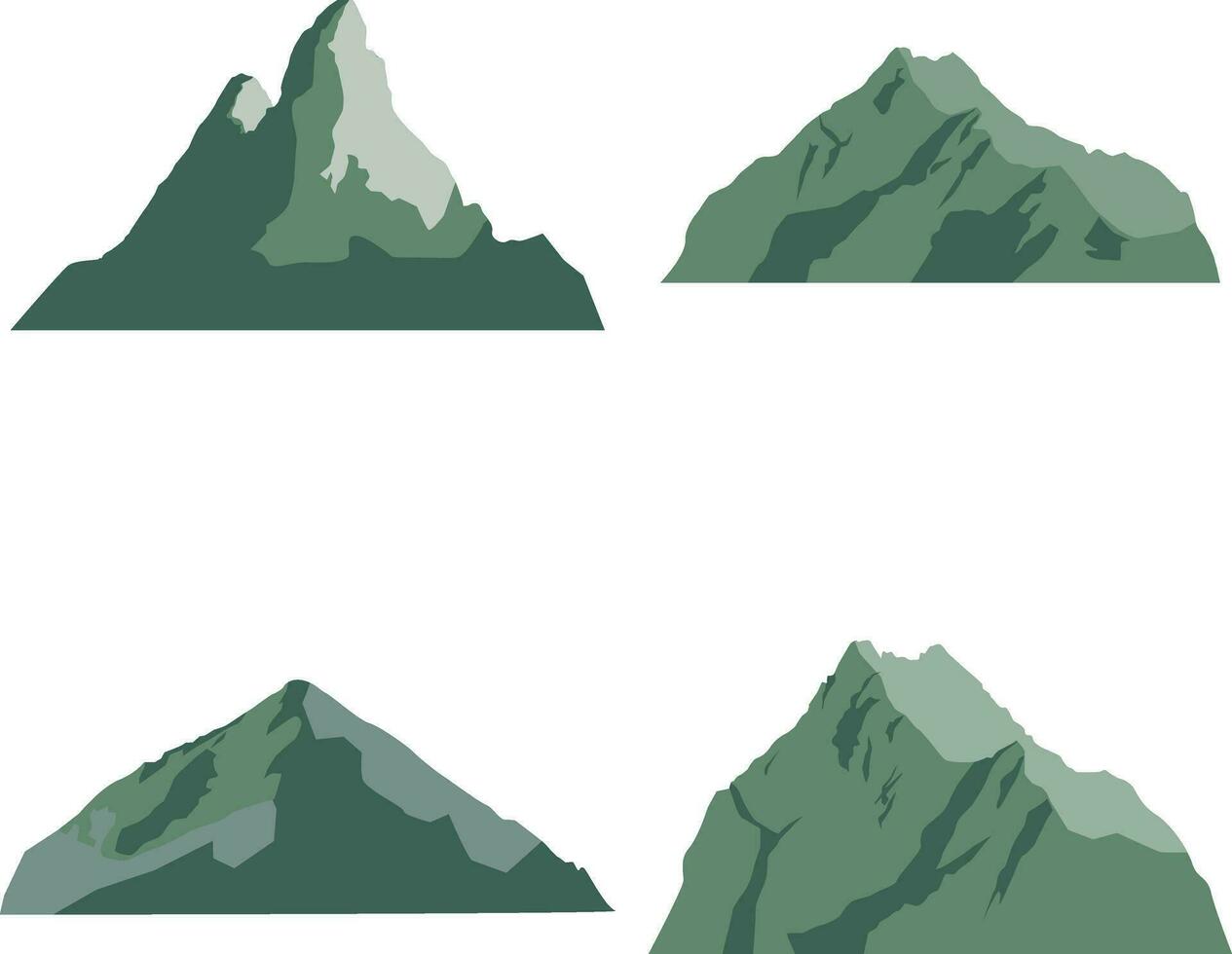 International Mountain Day Icon With Abstract Design. Isolated On White Background. Vector Illustration Set.